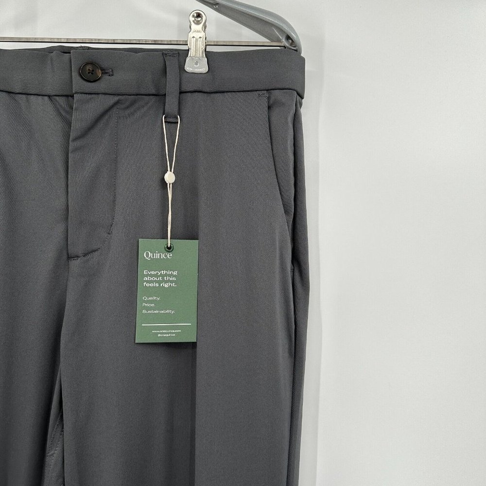 Quince Men's Recycled Comfort Tech Chino Pants Slim Fit Charcoal Gray 36x34 NWT - Picture 4 of 7
